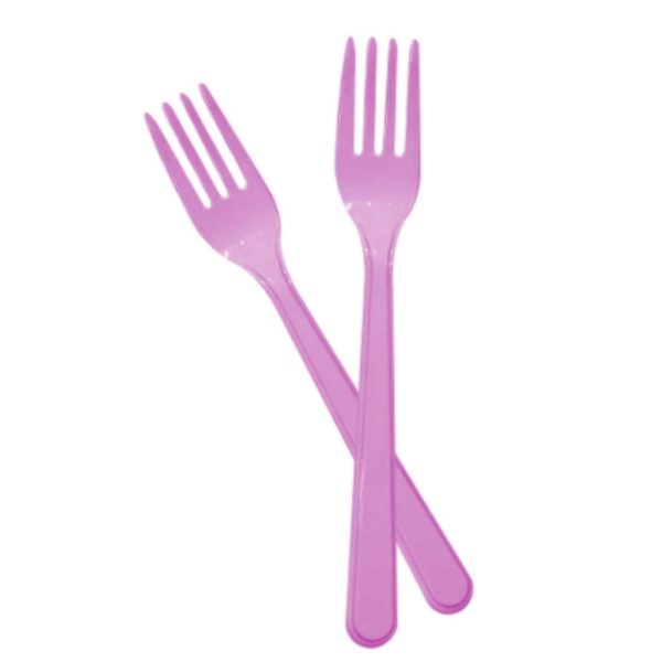 Plastik Çatal 24'lü - Pembe Renk