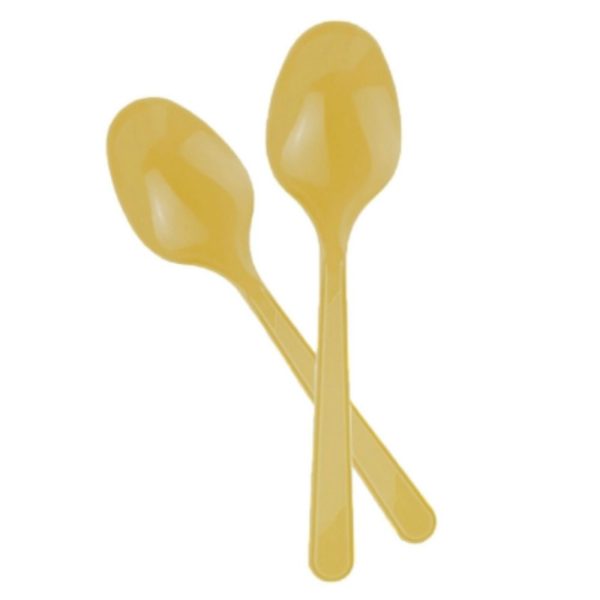 Plastik Kaşık 24'lü - Gold