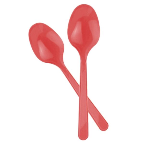 Plastik Kaşık 24'lü - Kırmızı
