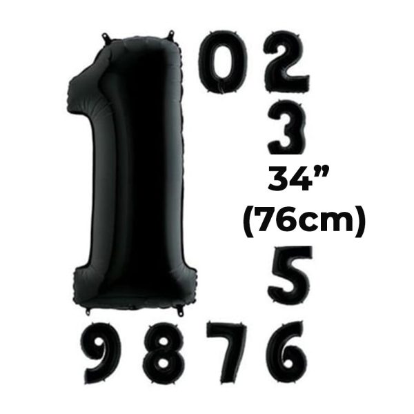 76 cm Renkli Rakam Folyo Balon