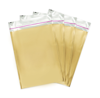 Metalize Hediye Paketi 100’lü 7x9 cm – Gold