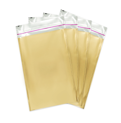 Metalize Hediye Paketi 100’lü 20x35 cm - Gold