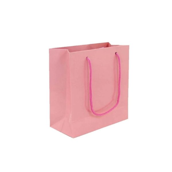 Pembe Karton Çanta 11x11x5 cm