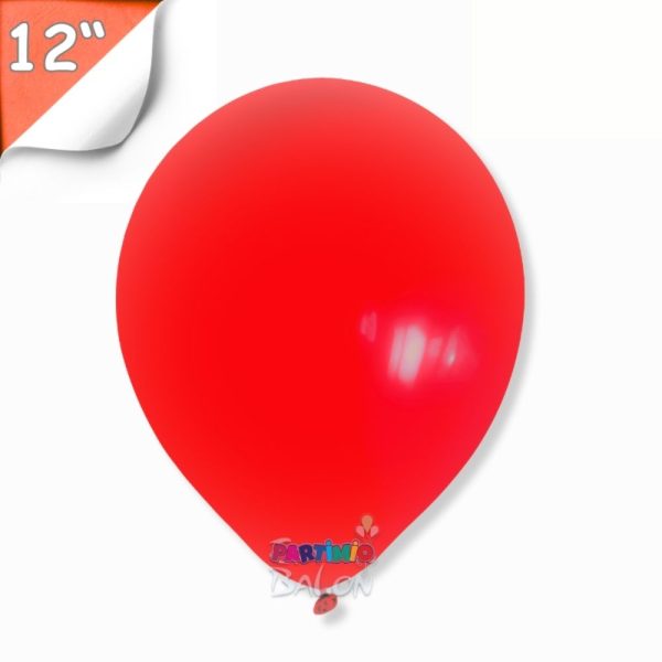 Pastel Balon 10'lu - 12 İnç - Kırmızı