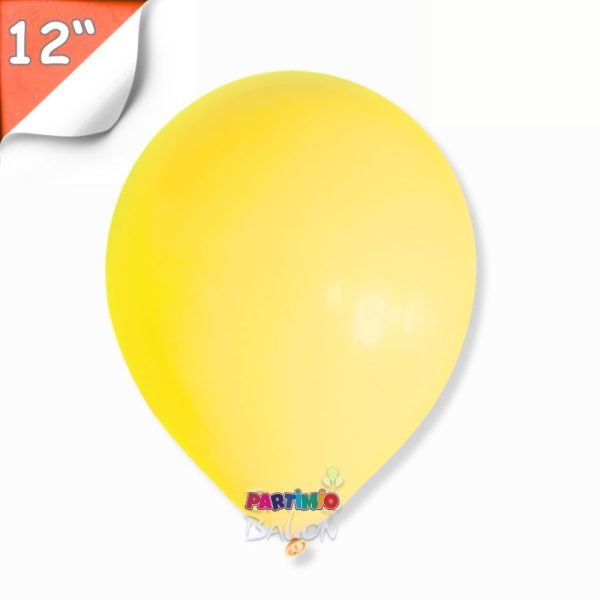 Pastel Balon 10'lu - 12 İnç - Sarı
