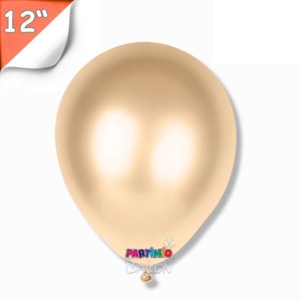 Metalik Balon 10’lu - 12 İnç - Krem