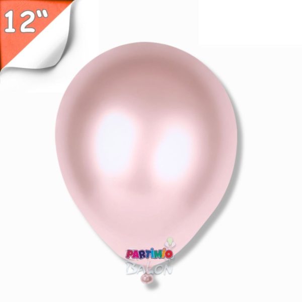 Metalik Balon 10’lu - 12 İnç - Gül Kurusu