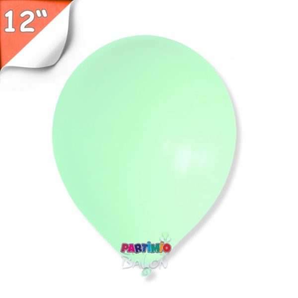 Makaron Balon 10’lu - 12 İnç - Mint Yeşili