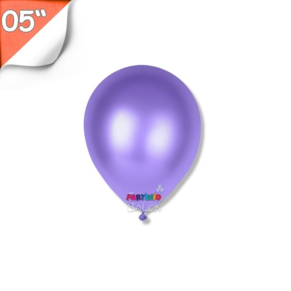 Metalik Balon 10'lu - 5 İnç - Mor
