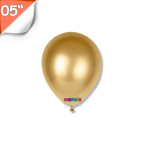 Metalik Balon 10'lu - 5 İnç - Altın
