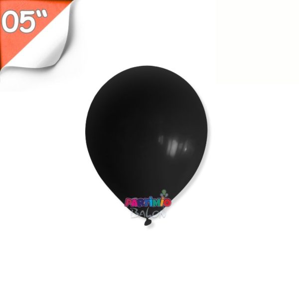 Pastel Balon 10'lu - 5 İnç - Siyah