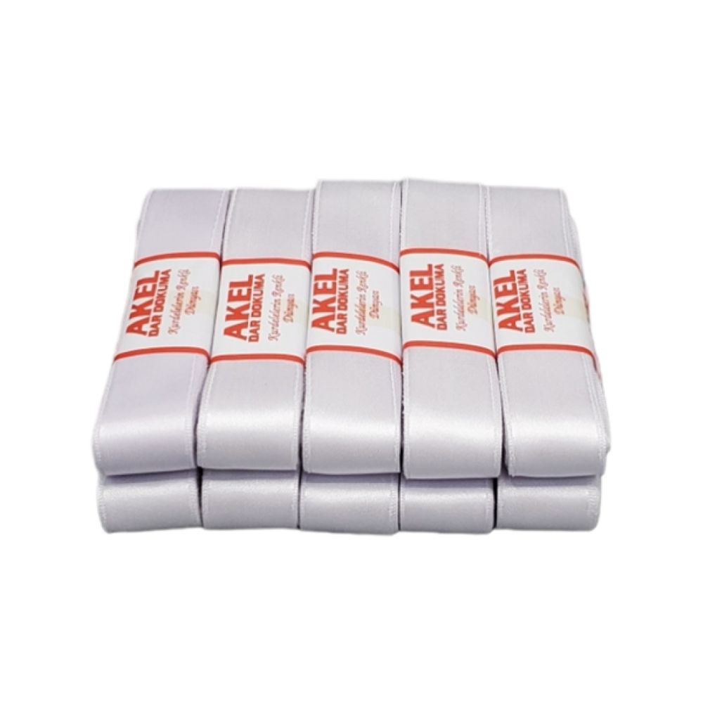MIOKS3CM-B Beyaz Saten Kurdele 3 cm - Görsel 1