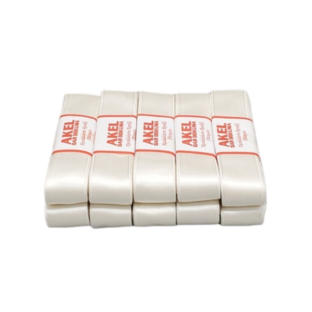 MIOKS3CM-KR Krem Saten Kurdele 3 cm - Görsel 1