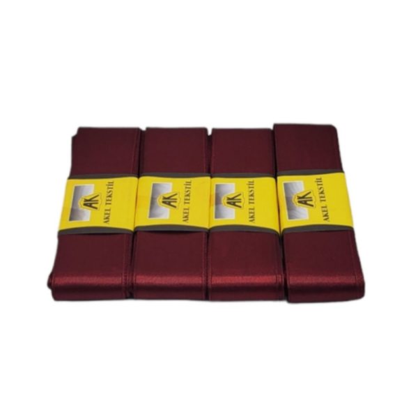 Bordo Saten Kurdele 4 cm