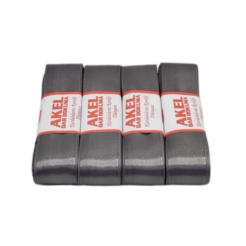 MIOKS4CM-KG Gri Saten Kurdele 4 cm - Görsel 1