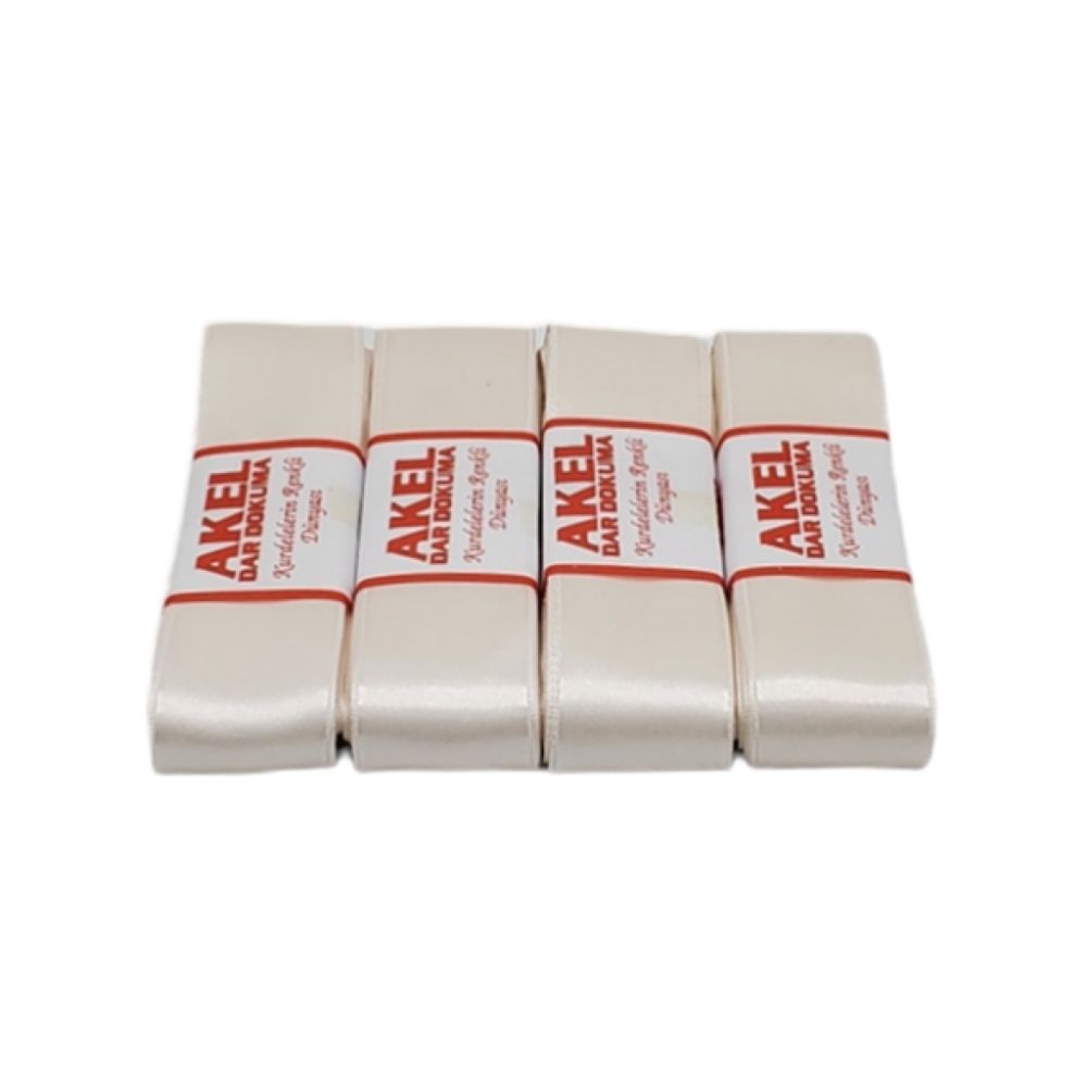 MIOKS4CM-KR Krem Saten Kurdele 4 cm - Görsel 1
