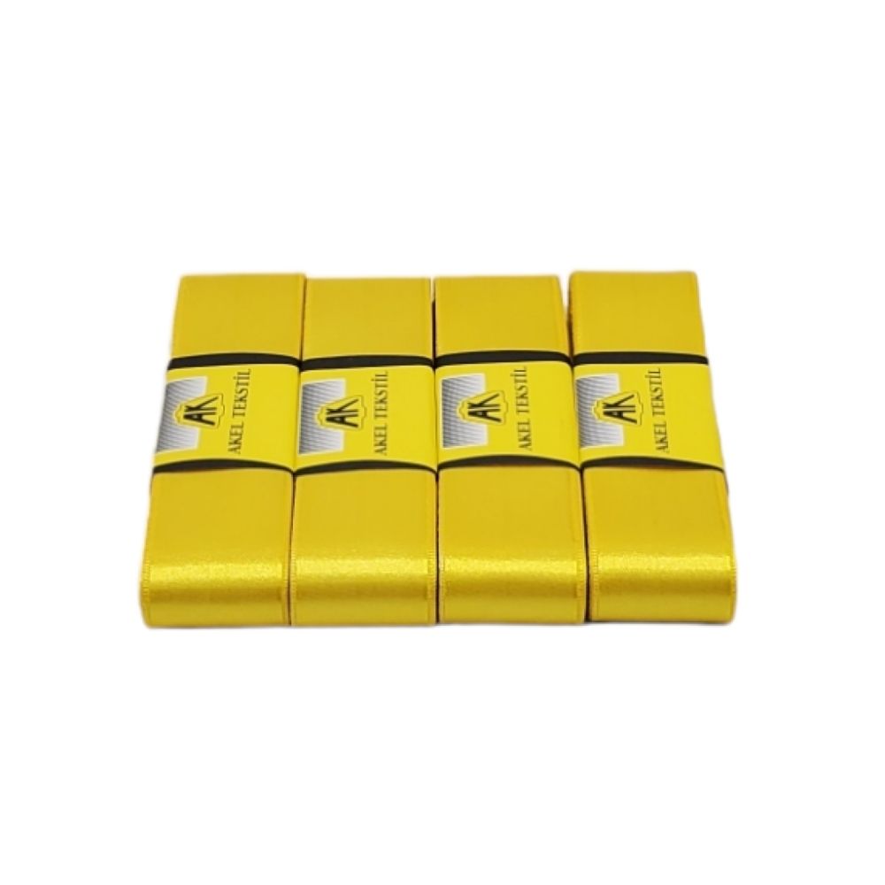 MIOKS4CM-S Sarı Saten Kurdele 4 cm - Görsel 1