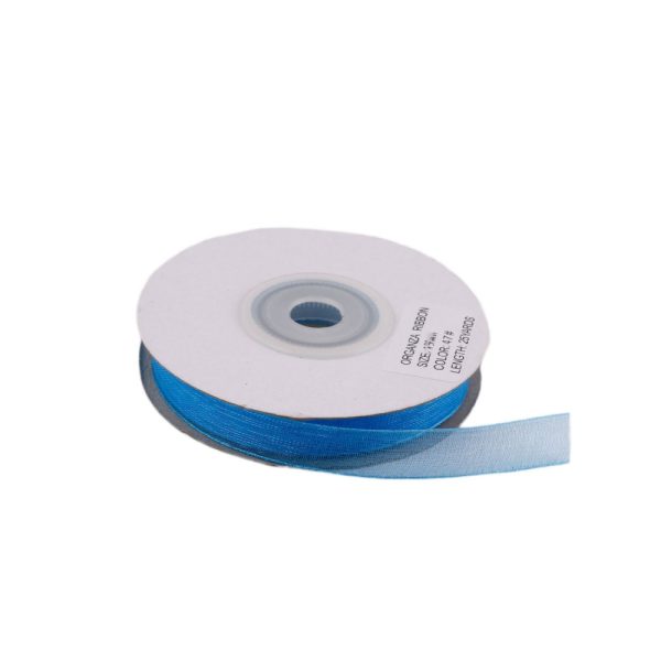 Organze Tül Kurdele 1 cm - Mavi