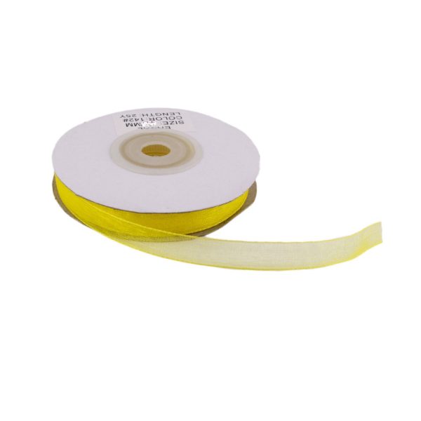 Organze Tül Kurdele 1 cm - Sarı