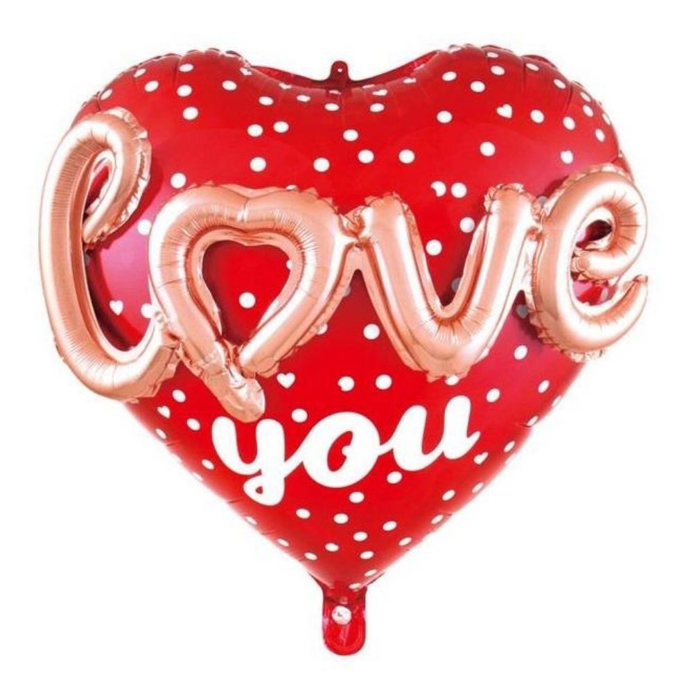 MIOS1739 3D Kalp Love Folyo Balon - Görsel 1