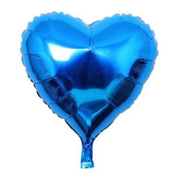 Kalp Folyo Balon 24 İnç - Mavi Renk