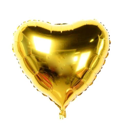 Kalp Folyo Balon 24 İnç - Gold Renk