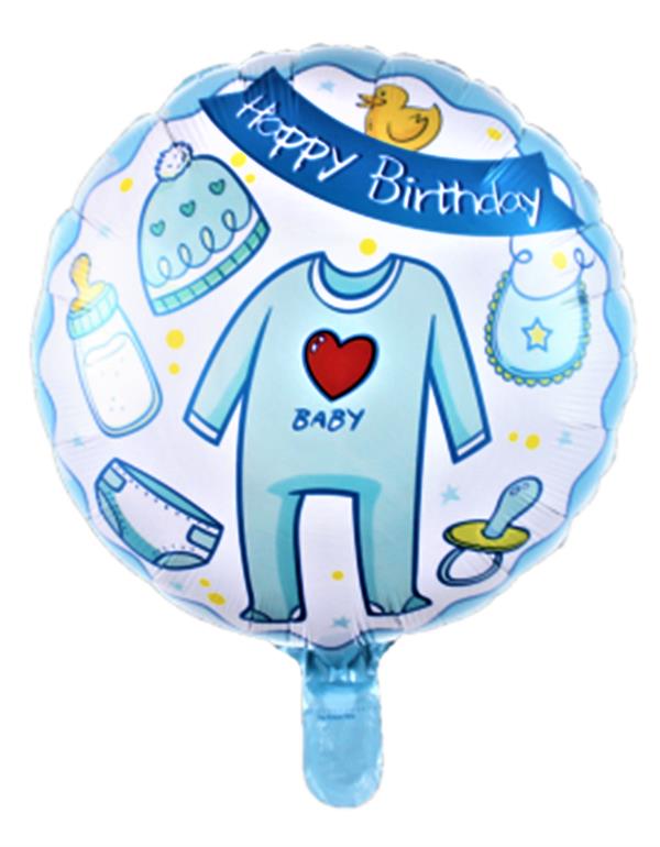 MIOS712 Yuvarlak Baby Mavi Renk Folyo Balon 18 İnç - Görsel 1