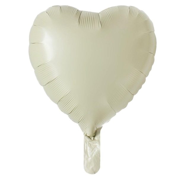 Kalp Folyo Balon 18 İnç - Krem