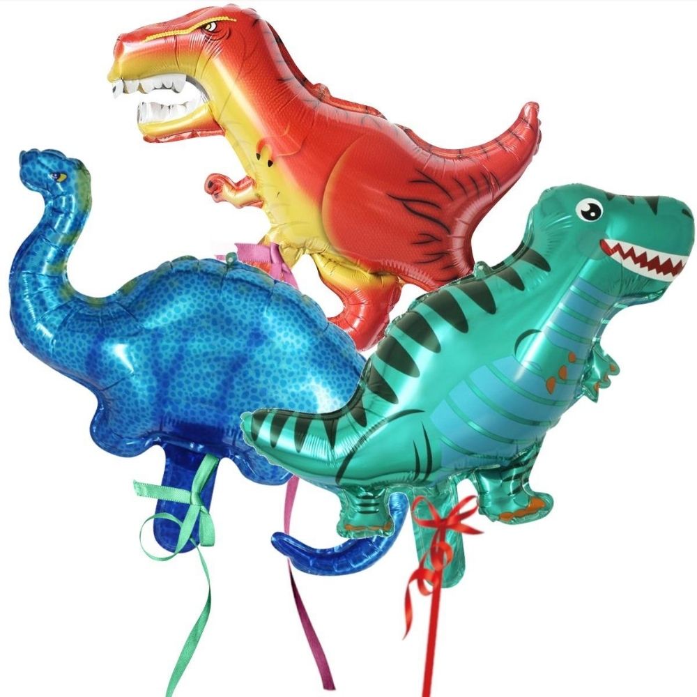 MIOST000549 Mini Dinazor Folyo Balon 3'lü - Görsel 1
