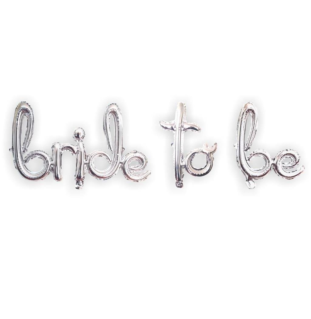 MIOST00114 El Yazılı Bride To Be Gümüş Renk Folyo Set - Görsel 1
