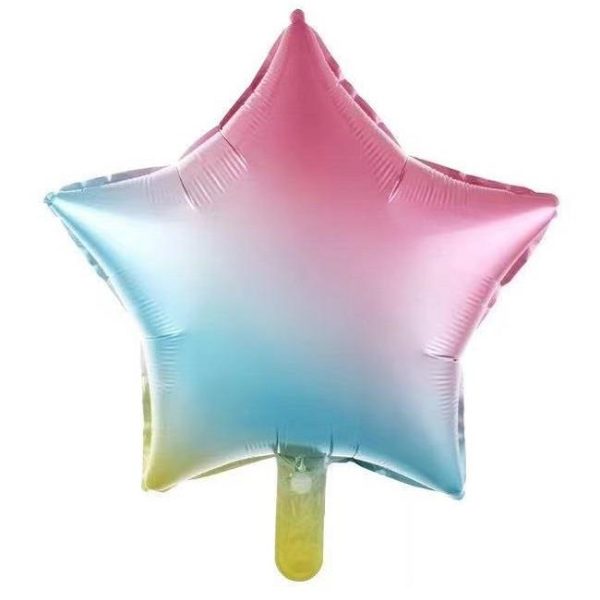 Yıldız Folyo Balon 18 İnç - Gökkuşağı