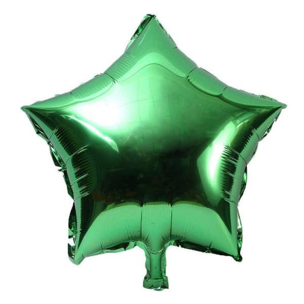 Yıldız Yeşil Renk Folyo Balon 24 İnç