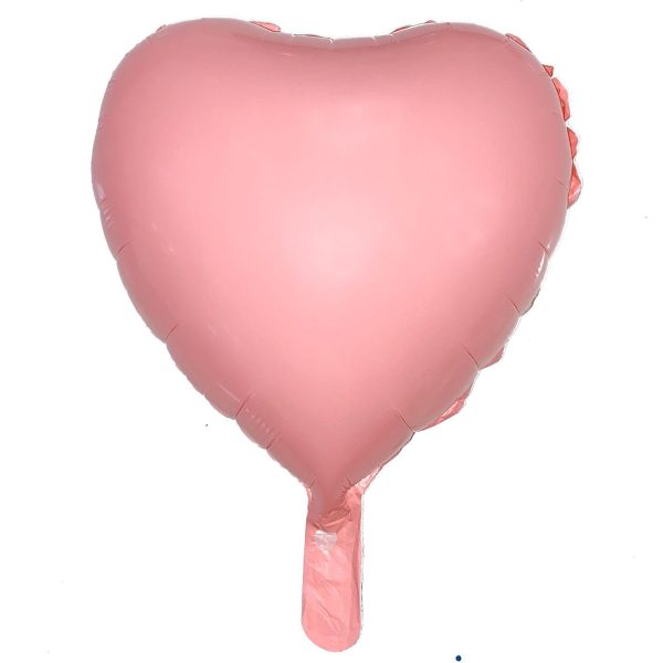 Kalp Folyo Balon 18 İnç - Makaron Pembe Renk
