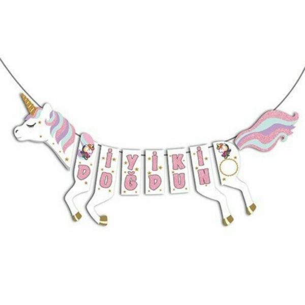 Unicorn 3D Banner İyiki Doğdun