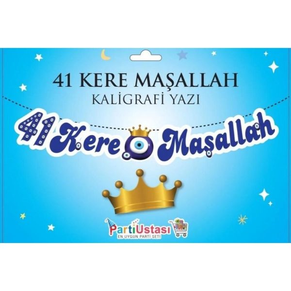 Kaligrafi Banner 41 Kere Maşallah