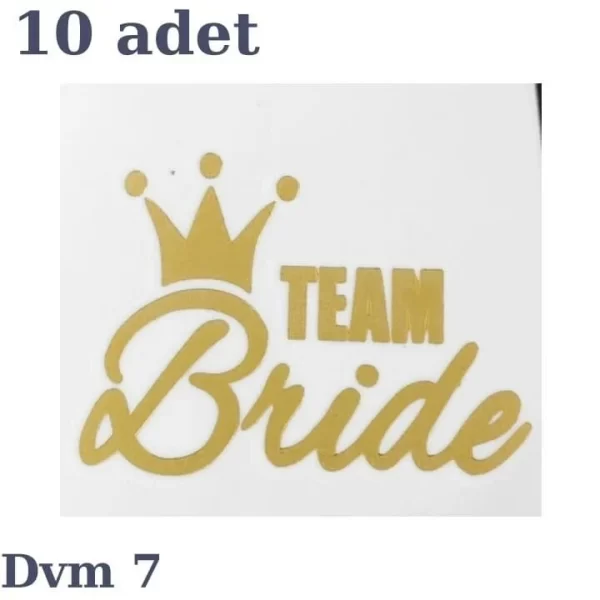 Team Bride Geçici Dövme Altın (Dvm7)