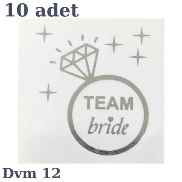 Team Bride Geçici Dövme Gümüş (Dvm12)