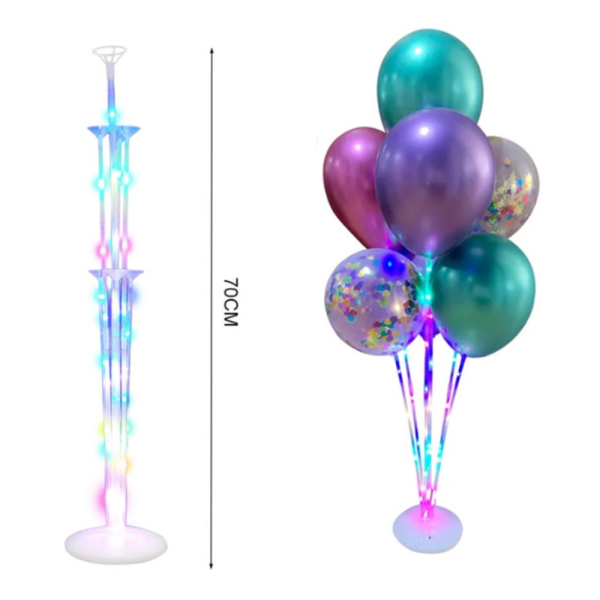 Balon Standı Led Işıklı 7’li - 70 cm