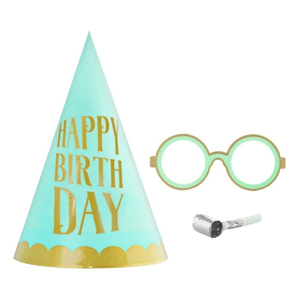 Kotyon Set Makaron Mavi -Happy Birthday