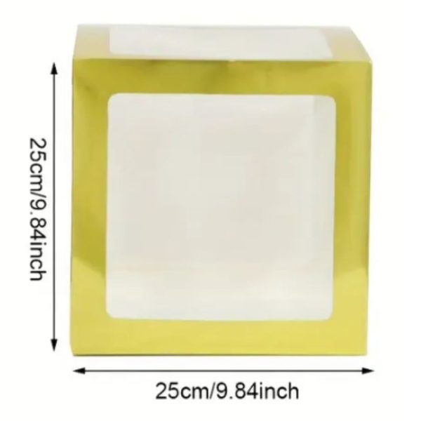 Balon Kutusu 25x25cm - Altın