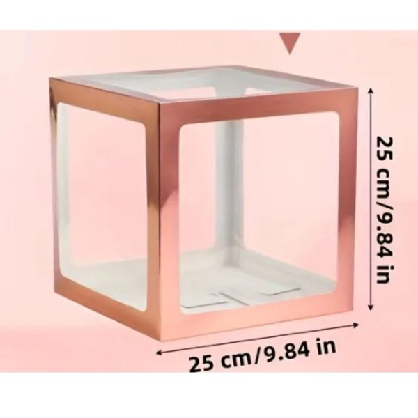 Balon Kutusu 25x25cm - Rosegold