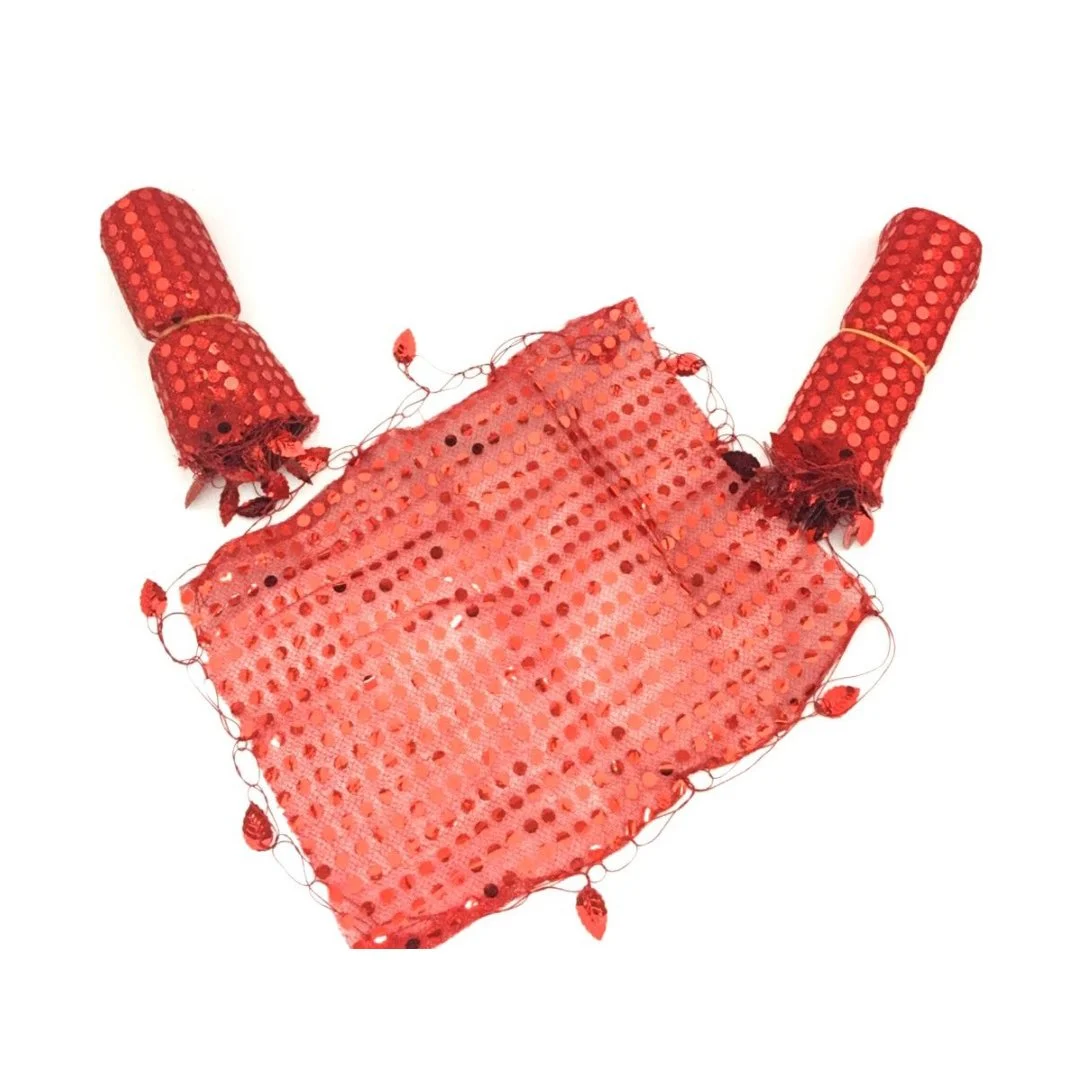 MIOHM10025R Halay Mendili Pullu Kırmızı - Görsel 1