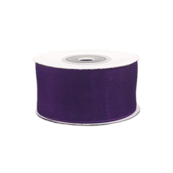 Organze Tül Kurdele 3 cm - Mor