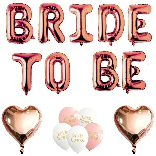 Bride To Be Düz Balon Seti Rose Gold