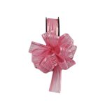Pembe Kenarı Altın Simli Çekme Kurdele 2.5 cm