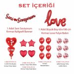 Seni Seviyorum Kırmızı Set - Görsel 2