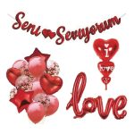 Seni Seviyorum Kırmızı Set