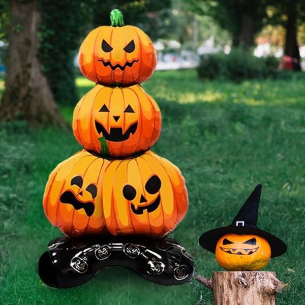 Halloween Folyo Balon -Üst Üste Balkabakları