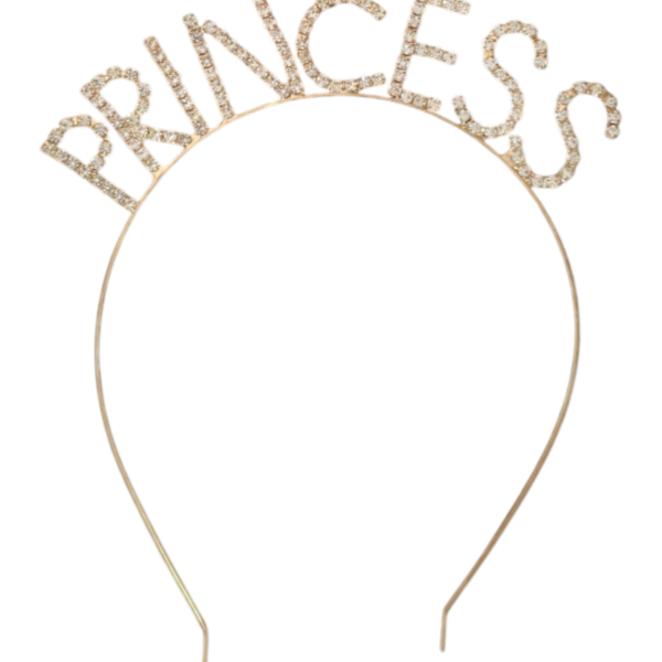 Taşlı Taç Princess Gold